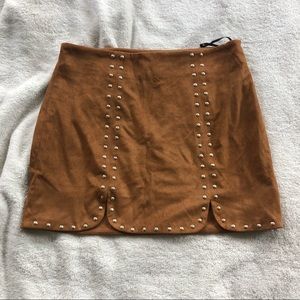 Tan Suede Skirt